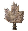 Cast Metal Maple Leaf Lamp Finial, 3-3/4" Tall (11076A)