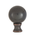 1-3/4" Tall Smooth Ball Design, 32mm Solid Brass Finial, Oiled Bronze Finish (11081B)