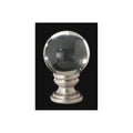 1-5/8" Tall Smooth Crystal Ball Lamp Finial 1/4-27 Tap (11082N)