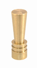 1-7/16" Tall, Deco Finial, 1/4-27F, Unfinished Brass (11085U)