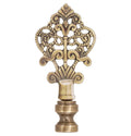 3-1/8" Tall Antique Brass Filigree Finial, Tap 1/4-27F (11118A)