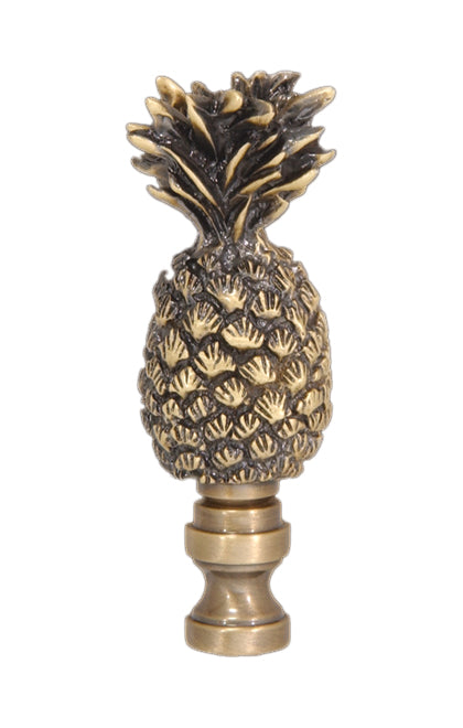 3" Tall "Pineapple" Cast Metal Finial Antique Finish 1/4-27F Tap (11120A)