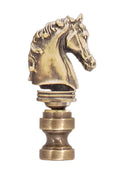 2-1/4" Brass Knight Finial, Tap 1/4-27F, Antique Brass Finish (11122A)
