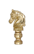 2-1/4" Brass Knight Finial, Tap 1/4-27F, Polished & Lacquered (11122)