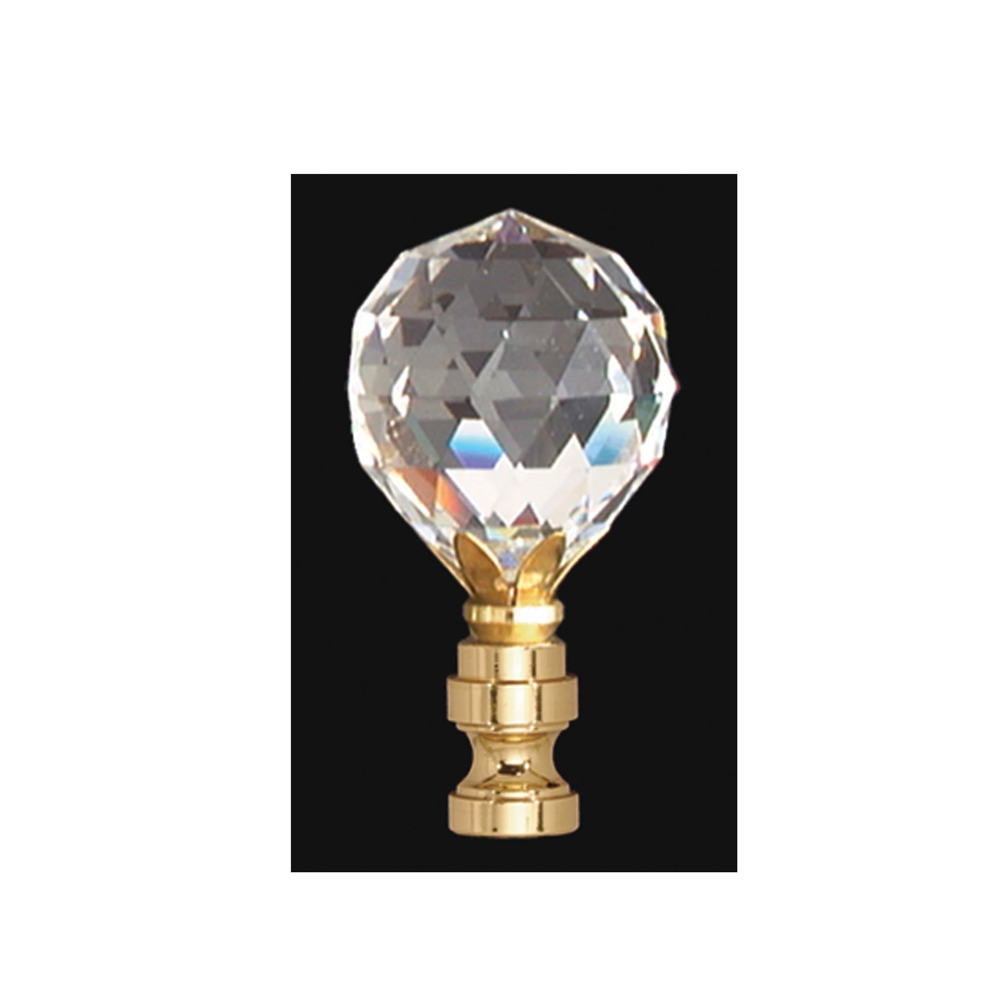 2-1/4" Tall Crystal Finial 1/4-27F Tap (11139)