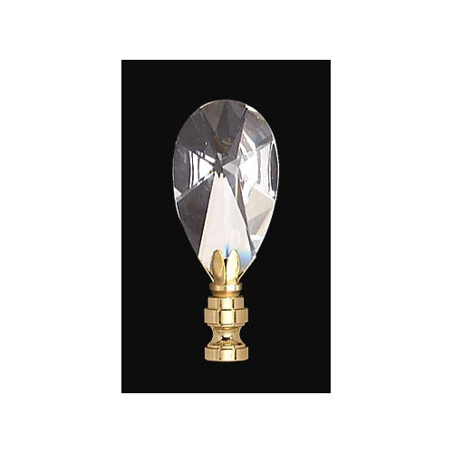 2-3/4" Tall Crystal Finial 1/4-27F Tap (11141)