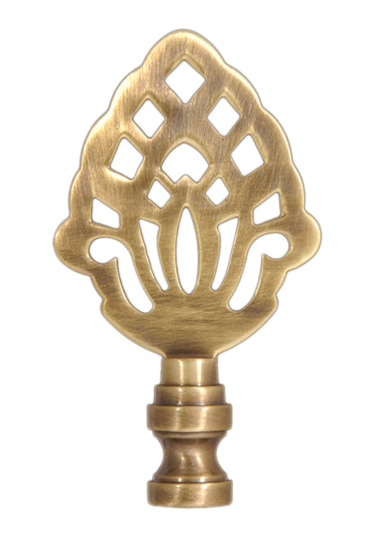 3" Tall Cast Metal Antique Finish Finial 1/4-27F Tap (11160A)