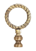 2-5/8" Tall Antique Brass Wreath Finial 1/4-27F Tap (11187A)