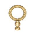 2-5/8" Tall Die Cast Brass Wreath Finial Polished & Lacquered 1/4-27F Tap (11187)