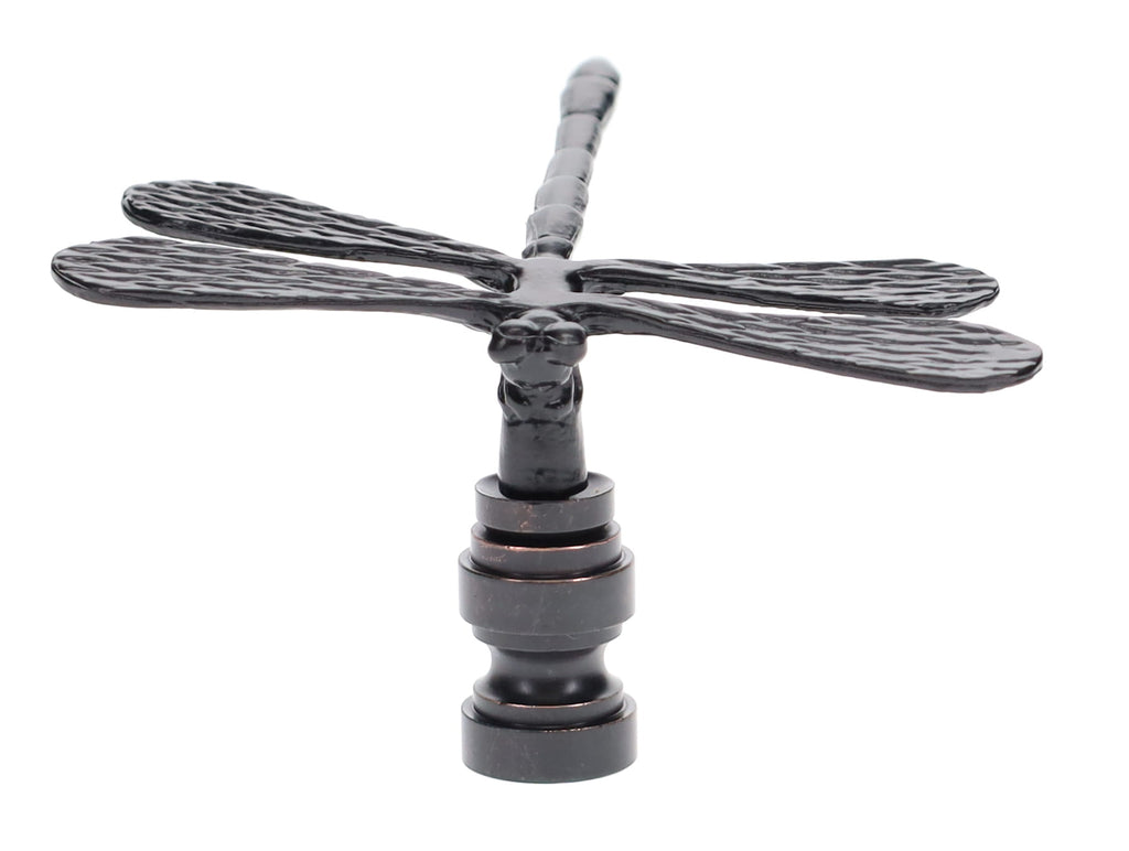 2" Tall Dragonfly Design Cast Metal Finial Bronze Finish 1/4-27F Tap (11241B)