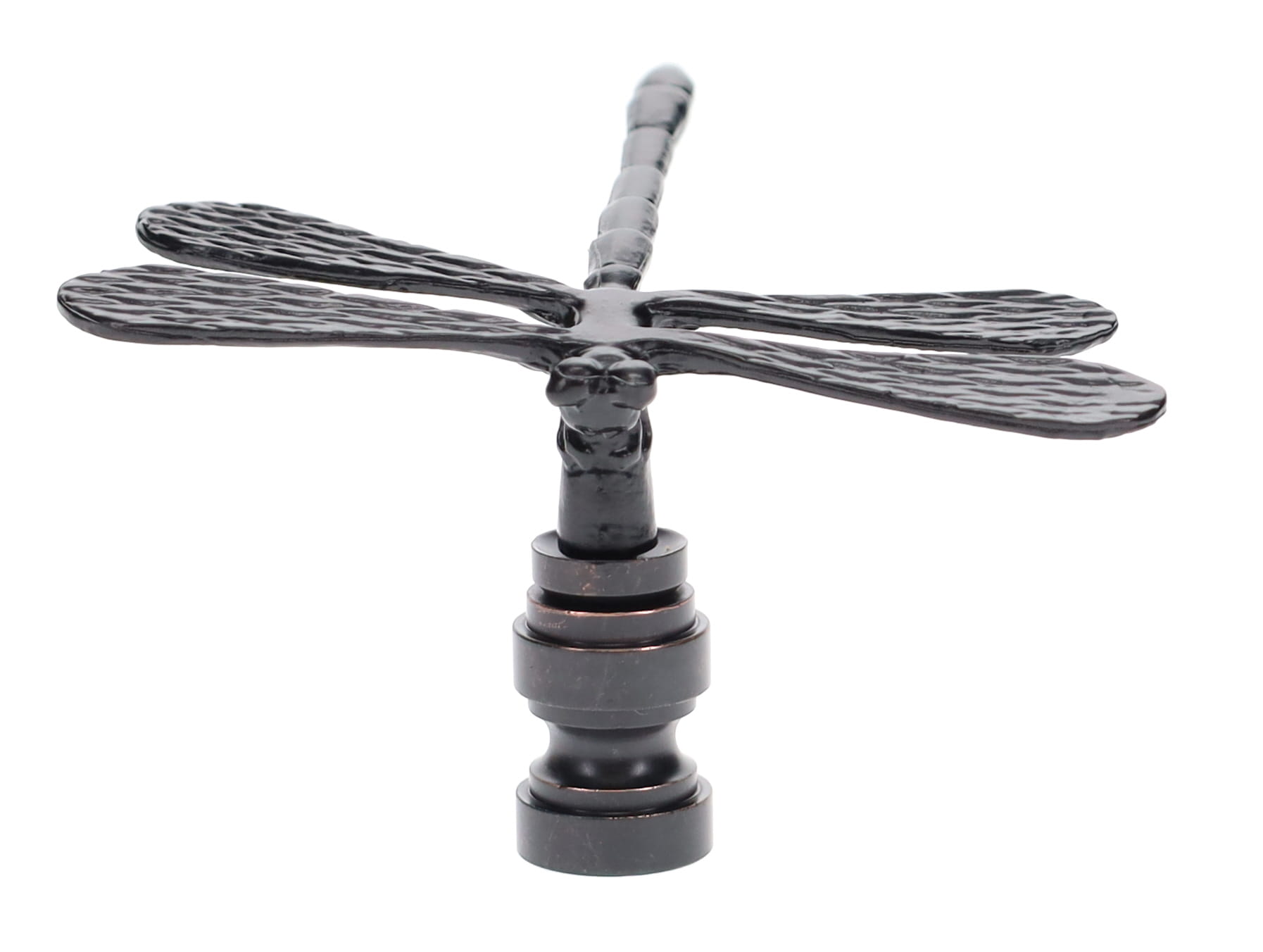 2" Tall Dragonfly Design Cast Metal Finial Bronze Finish 1/4-27F Tap (11241B)