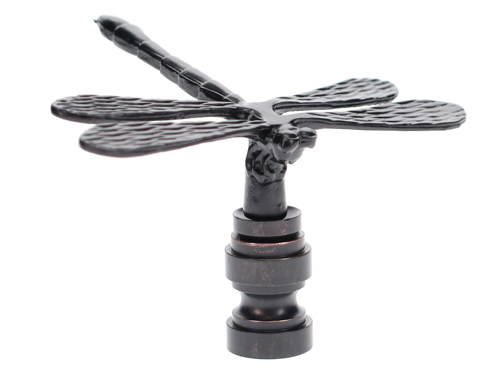 2" Tall Dragonfly Design Cast Metal Finial Bronze Finish 1/4-27F Tap (11241B)