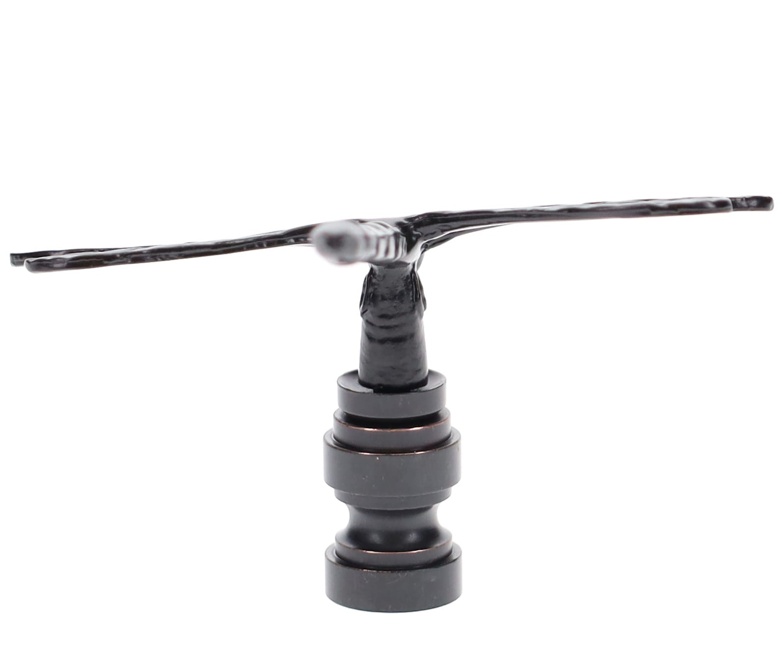 2" Tall Dragonfly Design Cast Metal Finial Bronze Finish 1/4-27F Tap (11241B)