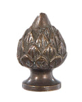 1-1/8" Tall Antique Bronze Finish Brass Acorn Finial Tap 1/4-27F (11288A)