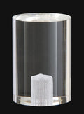 1-1/2" Tall x 1-1/4" Diam Cylinder-Shaped Clear Acrylic Cylinder Finial 1/4-27F Tap (11328)