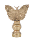 1-15/16" x 1-3/8" Cast Brass Butterfly Lamp Finial 1/4-27F Tap Polished & Lacquered (11342)