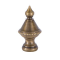 1-1/2" x 13/16" Antique Brass Turned Lamp Finial 1/4-27F Tap (11348A)