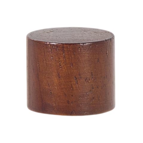 Small Wooden Drum Style Lamp Finial, 7/8" Tall x 1-1/16" Diam 1/4-27F Tap (11357)