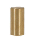 1" Tall x 1/2" Diam Drum Style Brass Lamp Finial Unfinished Brass 1/4-27F Tap (11370U)