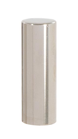 1-1/2" Tall x 1/2" Diam Drum Style Brass Lamp Finial Polished Nickel Finish 1/4-27F Tap (11371N)