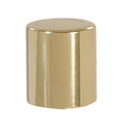 1" Tall x 7/8" Diam Drum Style Brass Lamp Finial Polished & Lacquered 1/4-27F Tap (11372)