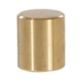 1" Tall x 7/8" Diam Drum Style Brass Lamp Finial Unfinished Brass 1/4-27F Tap (11372U)