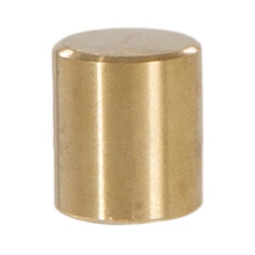 1" Tall x 7/8" Diam Drum Style Brass Lamp Finial Unfinished Brass 1/4-27F Tap (11372U)