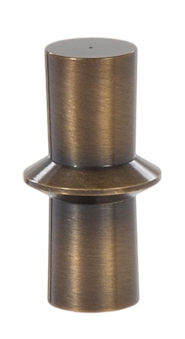 1-7/8" Tall x 15/16" Diam Bowtie Style Brass Lamp Finial Antique Brass 1/4-27F Tap Bow Tie (11376A)