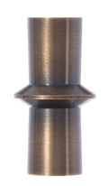 1-7/8" Tall x 15/16" Diam Bowtie Style Brass Lamp Finial Antique Brass 1/4-27F Tap Bow Tie (11376A)