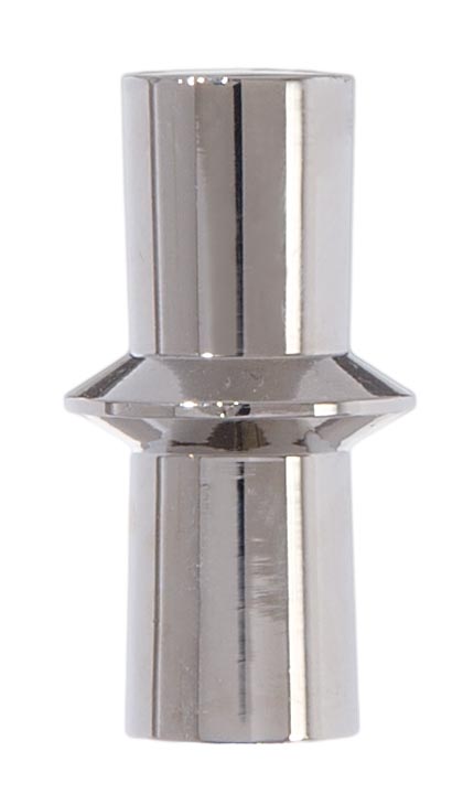 1-7/8" Tall x 15/16" Diam Bowtie Style Brass Lamp Finial Polished Nickel 1/4-27F Tap Bow Tie (11376N)