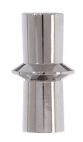 1-7/8" Tall x 15/16" Diam Bowtie Style Brass Lamp Finial Polished Nickel 1/4-27F Tap Bow Tie (11376N)