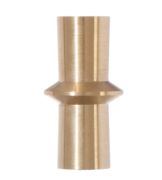 1-7/8" Tall x 15/16" Diam Bowtie Style Brass Lamp Finial Unfinished Brass 1/4-27F Tap Bow Tie (11376U)