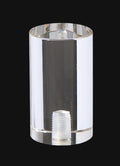 2-1/8" x 1-1/4" Diam Clear Acrylic Drum Style Lamp Finial (11382)