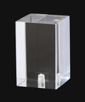 2-1/8" Tall x 1-3/8" Square Acrylic Rectangular Cube Lamp Finial 1/4-27F Tap (11383)