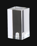 1-3/4" Tall x 1" Square Clear Acrylic Rectangular Cube Lamp Finial 1/4-27F Tap (11384)