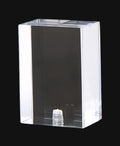 2-1/8" Tall Acrylic Rectangular Cube Lamp Finial 1/4-27F Tap (11385)