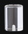 1-7/8" Tall Clear Acrylic Oval Drum Lamp Finial 1/4-27F Tap (11387)