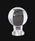 1-3/4" Tall x 1-1/4" Diam Clear Acrylic Ball Lamp Finial 1/4-27F Tap (11390)