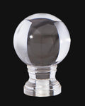 2-1/8" Tall x 1-1/2" Diam Clear Acrylic Ball Lamp Finial 1/4-27F Tap (11391)