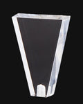2-1/8" Tall Clear Acrylic Flat Triangle Lamp Finial 1/4-27F Tap (11392)