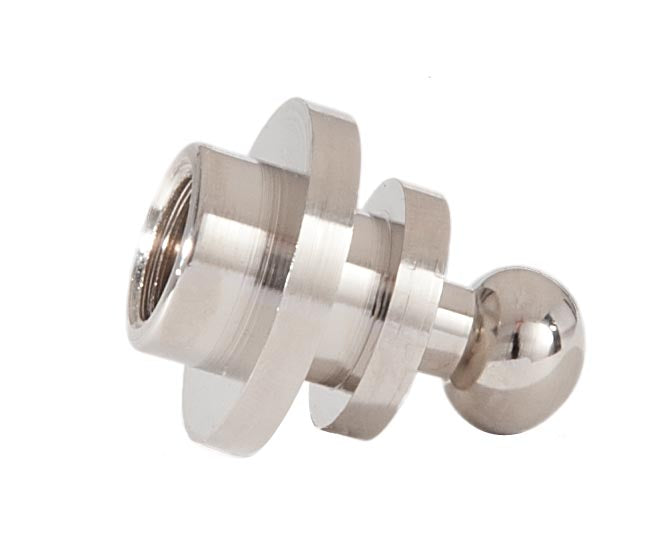1" Tall x 7/8" Diam Art Deco Finial Nickel Plated Brass Tap 1/8 IPS (11396N)