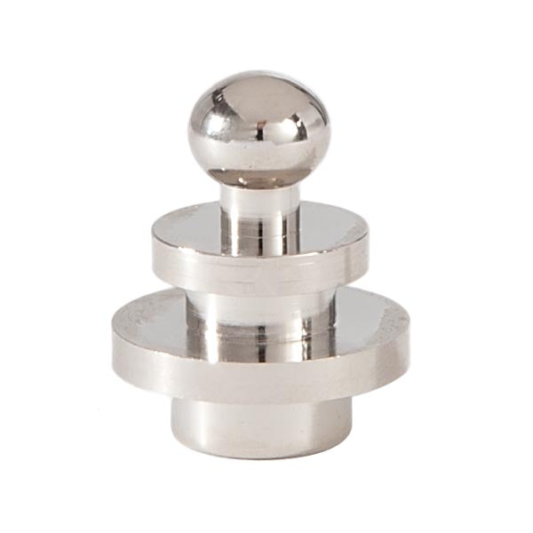 1" Tall x 7/8" Diam Art Deco Finial Nickel Plated Brass Tap 1/8 IPS (11396N)