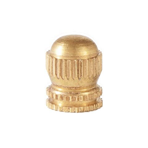 9/16" Tall x 7/16" Diam Steampunk Finial Unfinished Brass Tap 1/4-27 Tap (11397U)