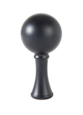 2-1/2" Tall x 1-1/4" Diam Satin Black Finish Mid-Century Modern Finial Tap 1/4-27 (11399BK)