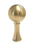 2-1/2" Tall x 1-1/4" Diam Unfinished Brass Mid-Century Modern Finial Tap 1/4-27 (11399U)