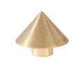 1" Tall x 1-3/16" Diam Unfinished Brass Cone Modern Finial or Knob Tap 1/8 IPS (11401U)