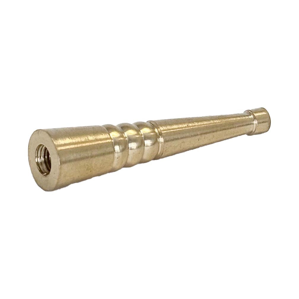 2-3/8" Tall x 1/2" Diam Art Deco Style Unfinished Brass Finial Tap 1/4-27 (11402U)