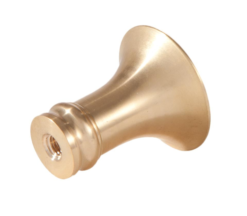 1-7/8" Tall x 1-3/8" Diam Unfinished Brass Atomic Design Finial Tap 1/4-27 (11403U)