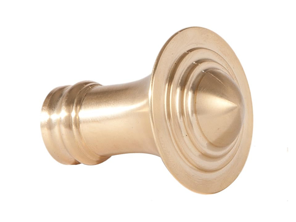 1-7/8" Tall x 1-3/8" Diam Unfinished Brass Atomic Design Finial Tap 1/4-27 (11403U)