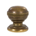 Knurled Ball Style Brass Lamp Finial Antique Brass 7/8" Tall x 3/4" Diam (11411A)